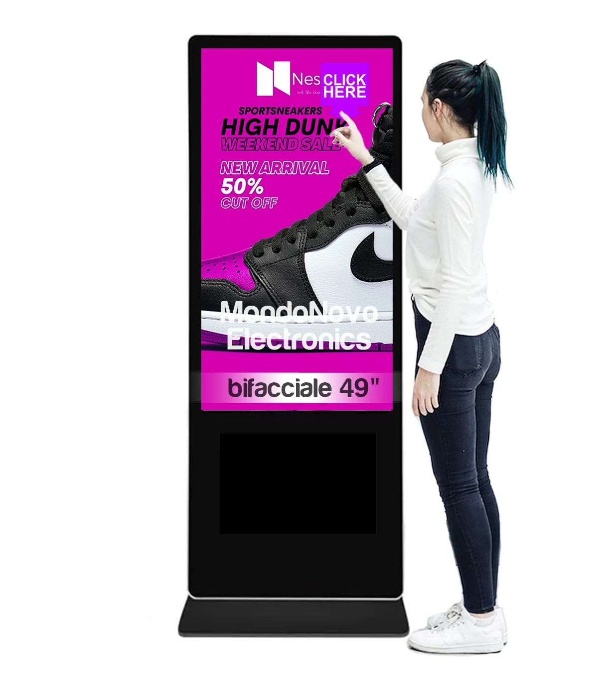 free standing touch screen digital poster kiosk in kenya