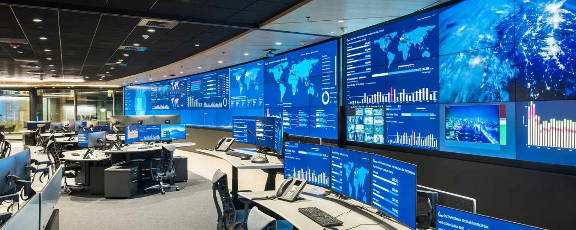 Network operations center video wall in kenya