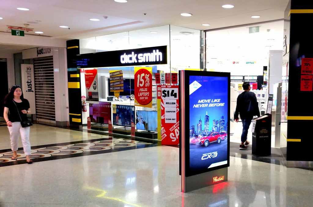 shopping mall floor standing advertising display in kenya