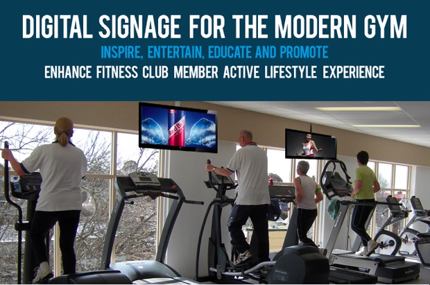 gym and fitness center digital signage