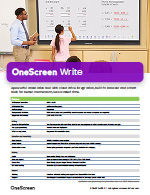 onescreen interactive whiteboard spec sheet